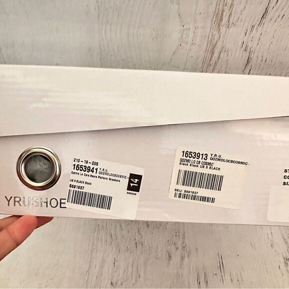 NIB Y.R.U. Qozmo black lo Care Bears platform sneakers in black sky Sz 8 - Picture 6 of 10